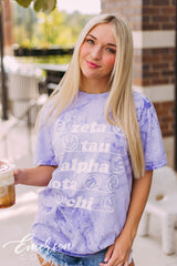 Zeta Tau Alpha Purple Tie Dye Tee