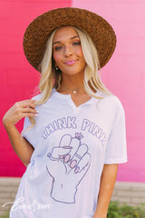 Zeta Think Pink Notch Tee
