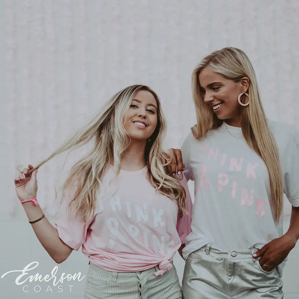 Zeta Tau Alpha Simple Think Pink Tee