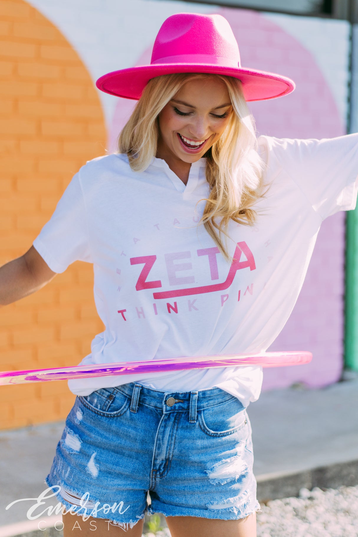 Zeta Tau Alpha Think Pink Notch Tee