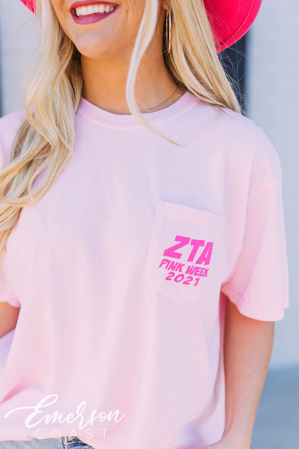 Zeta Tau Alpha Tigers Think Pink Tee