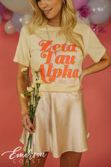 Zeta Tau Alpha Light Yellow Recruitment Tee