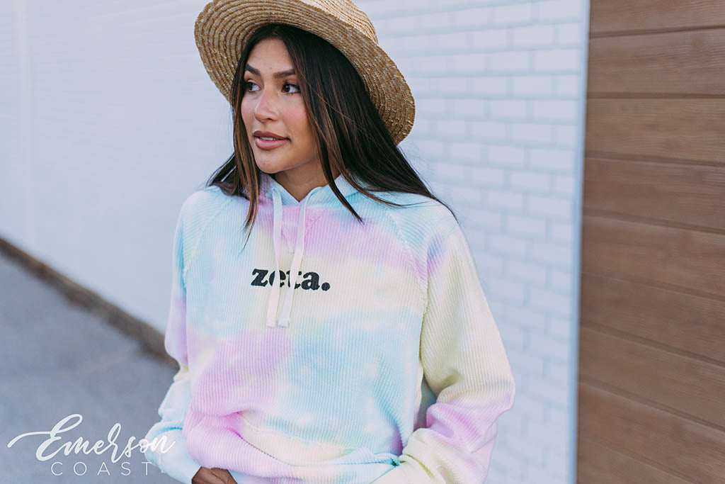 ZTA Spring Tie Dye Corded Hoodie