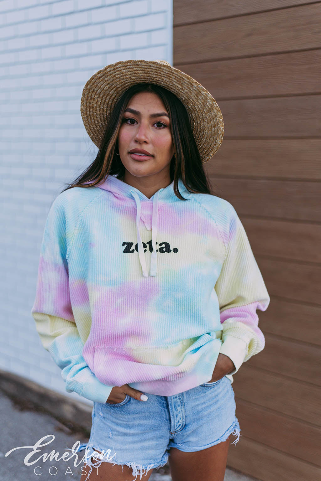 ZTA Spring Tie Dye Corded Hoodie