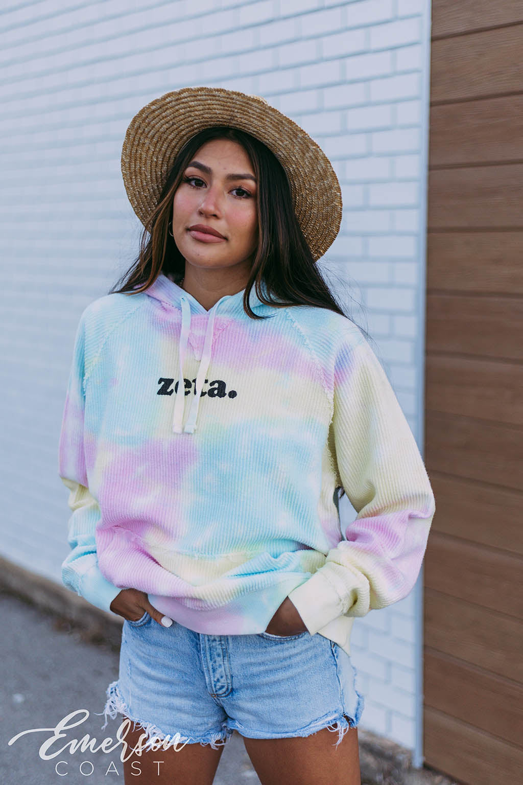 ZTA Spring Tie Dye Corded Hoodie