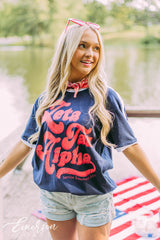 Zeta Tau Alpha Retro Americana Ringer Tee