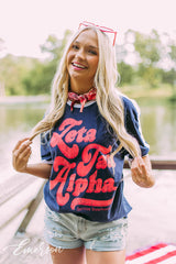 Zeta Tau Alpha Retro Americana Ringer Tee