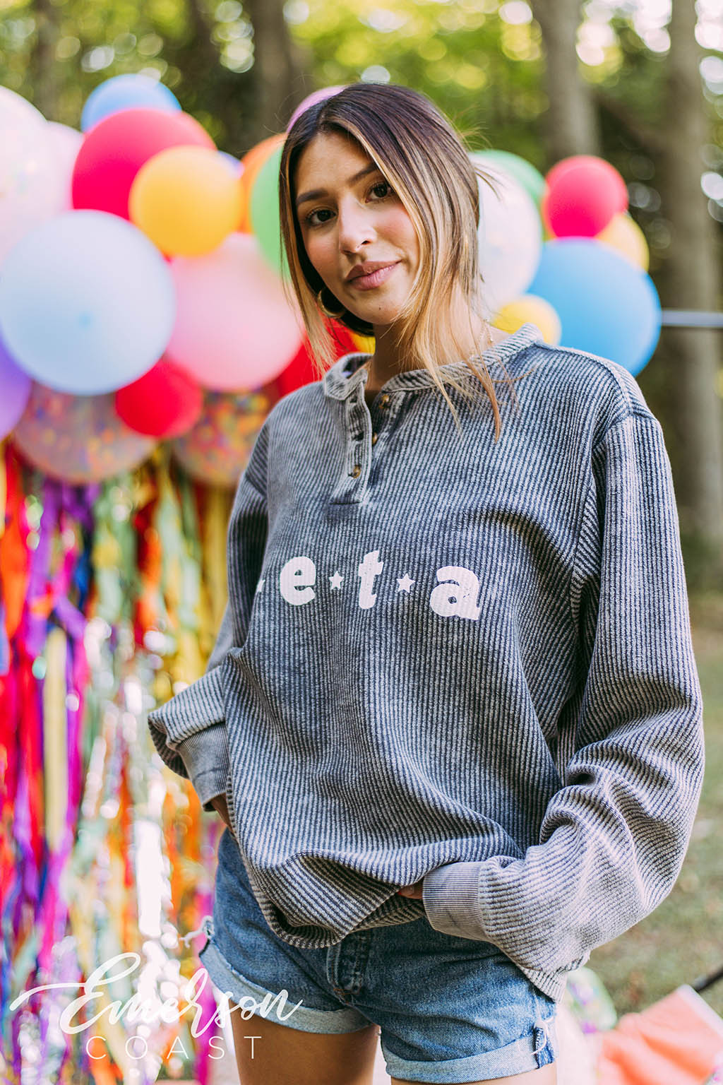 Zeta PR Charcoal Corduroy Henley