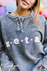 Zeta PR Charcoal Corduroy Henley