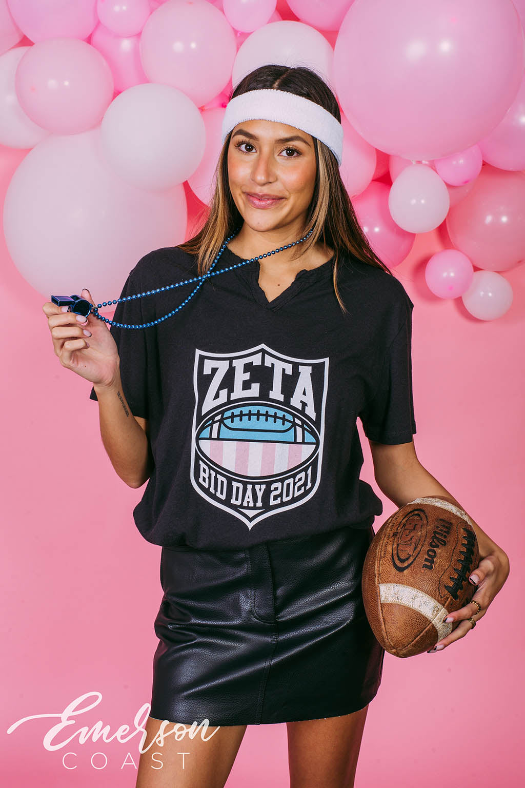 Zeta Tau Alpha Football Bid Day Notch Tee