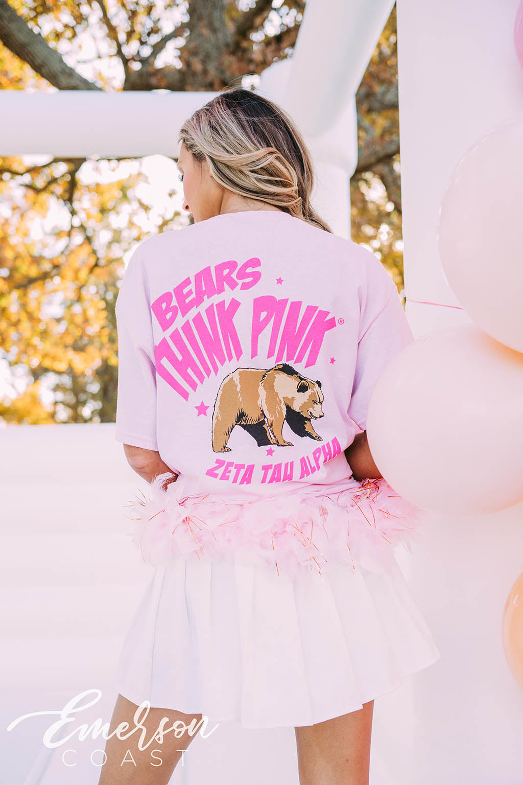 Zeta Tau Alpha Philanthropy Bears Think Pink Tee