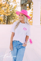Zeta Tau Alpha Philanthropy Think Pink Lightning Bolt Tee