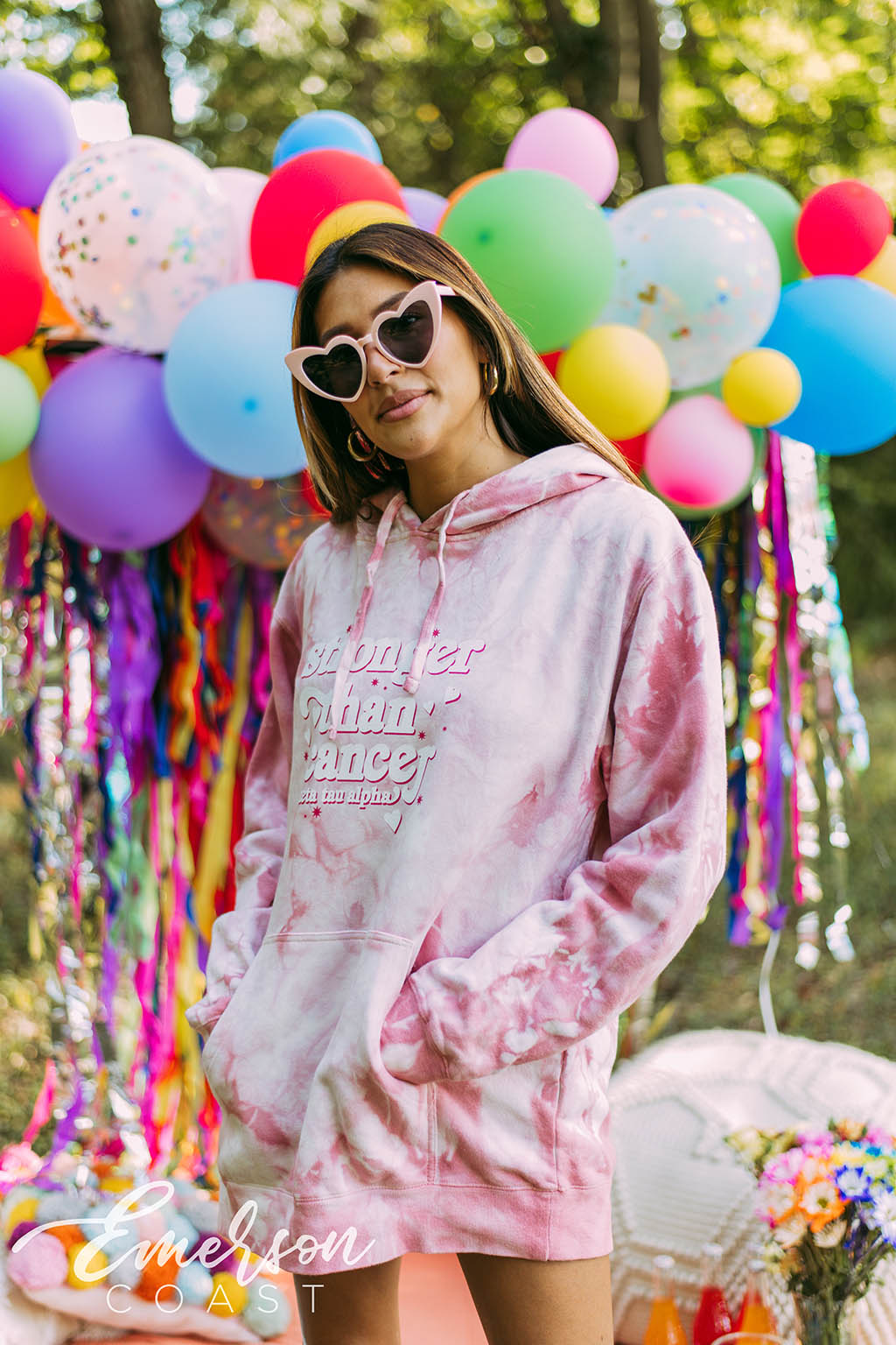 Zeta Stronger Than Cancer Pink Hoodie