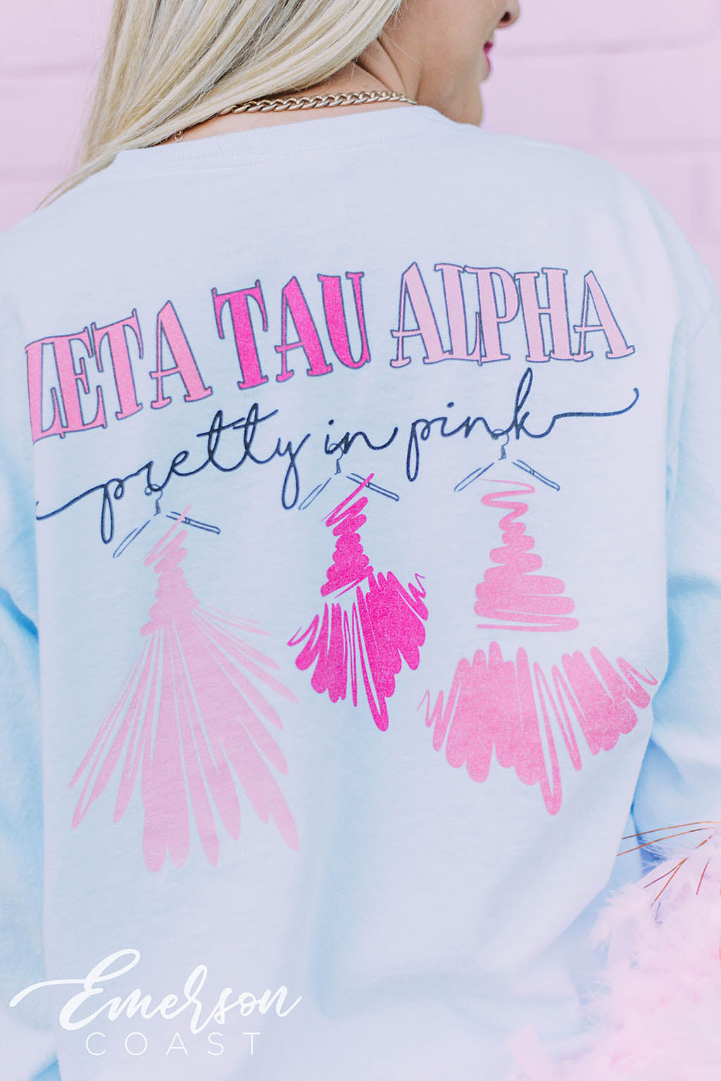 Zeta Tau Alpha Pretty In Pink Semi Formal Tee