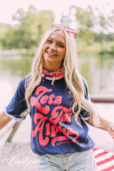 Zeta Tau Alpha Retro Americana Ringer Tee